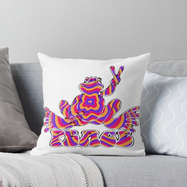 Item preview, Pink, Purple, Orange Wavey Peace Frog  designed and sold by natnat7w.