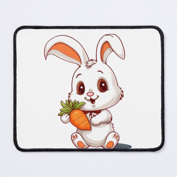 Item preview, Cute Cartoon Bunny Rabbit with Carrot designed and sold by EpicFoxArt.