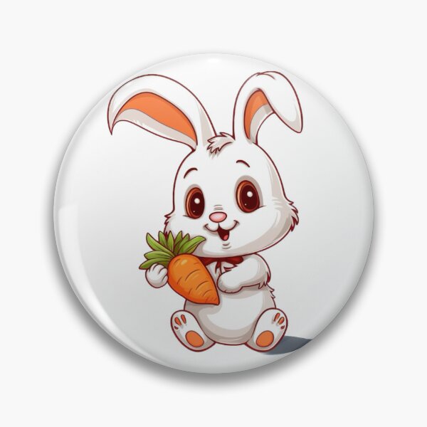 Item preview, Cute Cartoon Bunny Rabbit with Carrot designed and sold by EpicFoxArt.