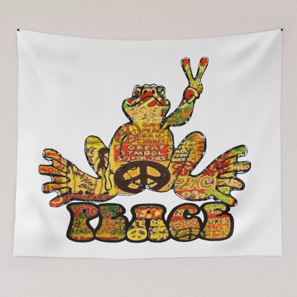 Item preview, Orange Graffiti Peace Frog  designed and sold by natnat7w.