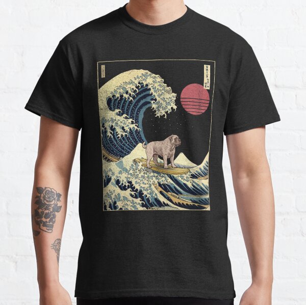 Item preview, Neapolitan Mastiff Kanagawa Japanese Surfing Wave designed and sold by rafaeltto.