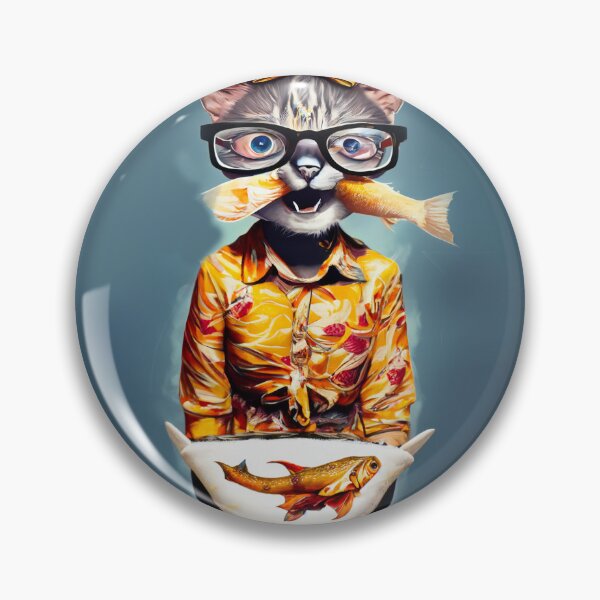 Item preview, Hawaiian lady cat eating a fish designed and sold by 21ayh.