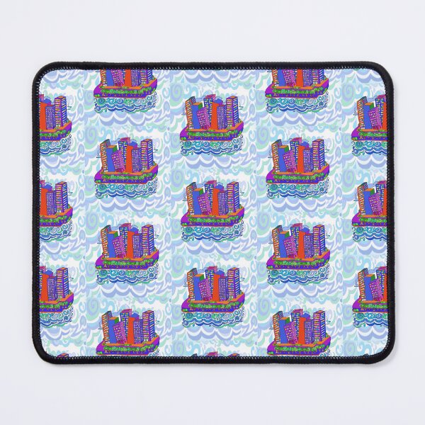 Item preview, City Skyline on the Wavy Water designed and sold by RhondaChase.