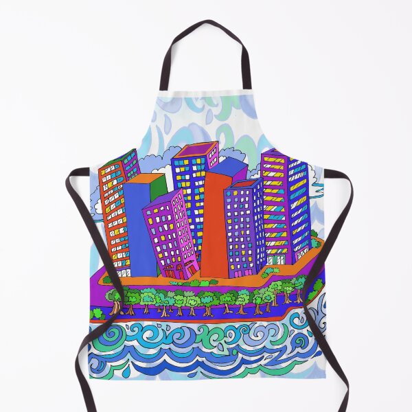 Item preview, City Skyline on the Wavy Water designed and sold by RhondaChase.