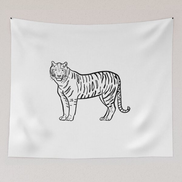 Item preview, Stick figure tiger - Welshdesigns designed and sold by welshdesigns.