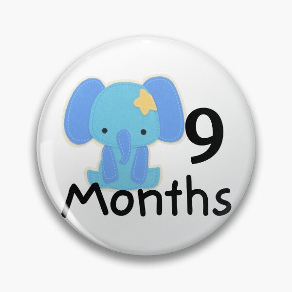 Item preview, 9 Months Baby Milestones Boy Elephant Blue  designed and sold by Sunshine-Dreams.