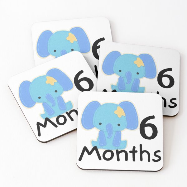 Item preview, 6 Months Baby Milestones Boy Elephant Blue  designed and sold by Sunshine-Dreams.