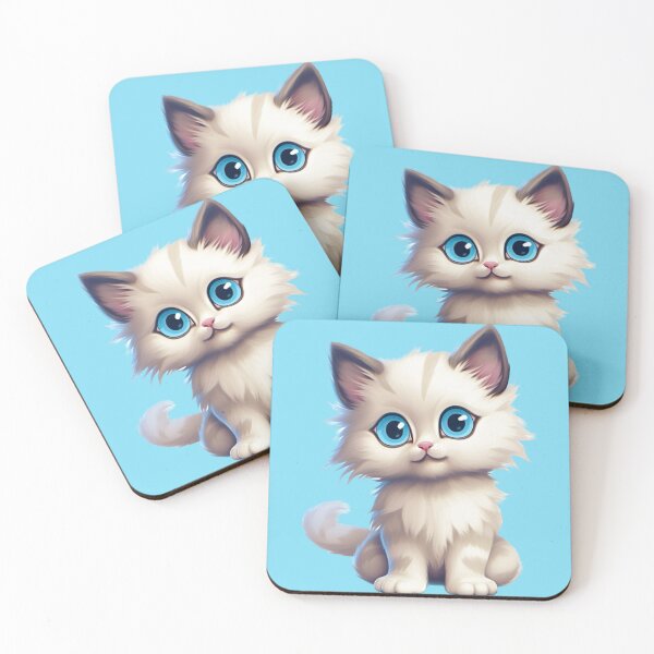 Item preview, Cute Ragdoll Kitten with Big Blue Eyes designed and sold by EpicFoxArt.