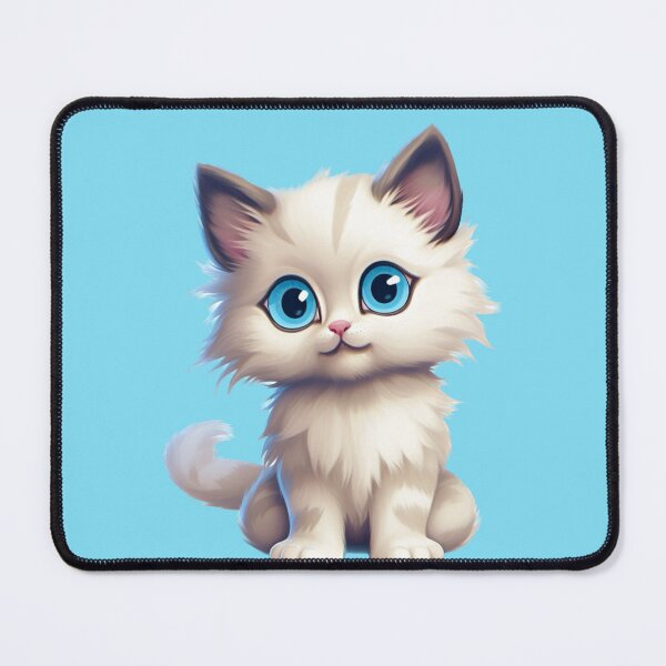 Item preview, Cute Ragdoll Kitten with Big Blue Eyes designed and sold by EpicFoxArt.