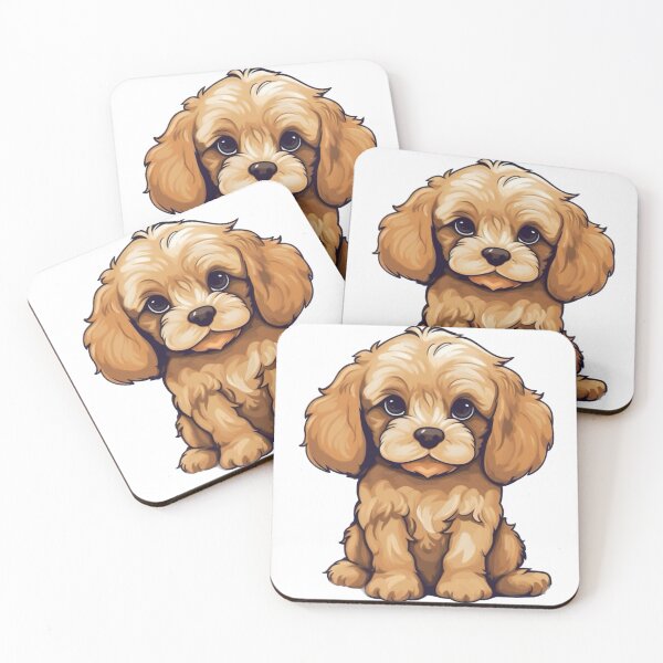 Item preview, Cute Cartoon Apricot Cavapoo Puppy Dog designed and sold by EpicFoxArt.