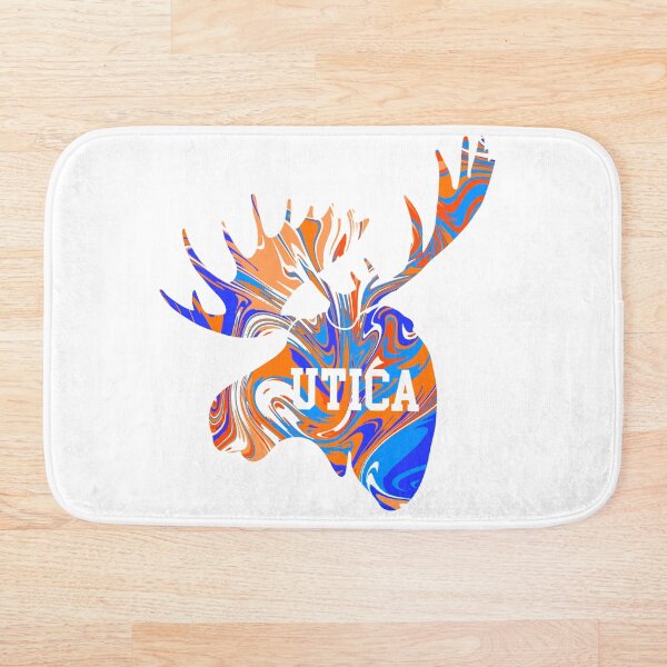 Item preview, Utica Orange and Blue tie dye moose designed and sold by Allie Rockhill.