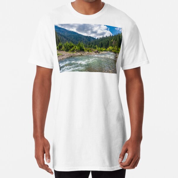 Tereblya river of Carpathan mountains Long T-Shirt