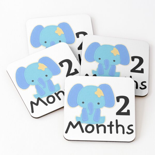 Item preview, 2 Months Baby Milestones Boy Elephant Blue  designed and sold by Sunshine-Dreams.