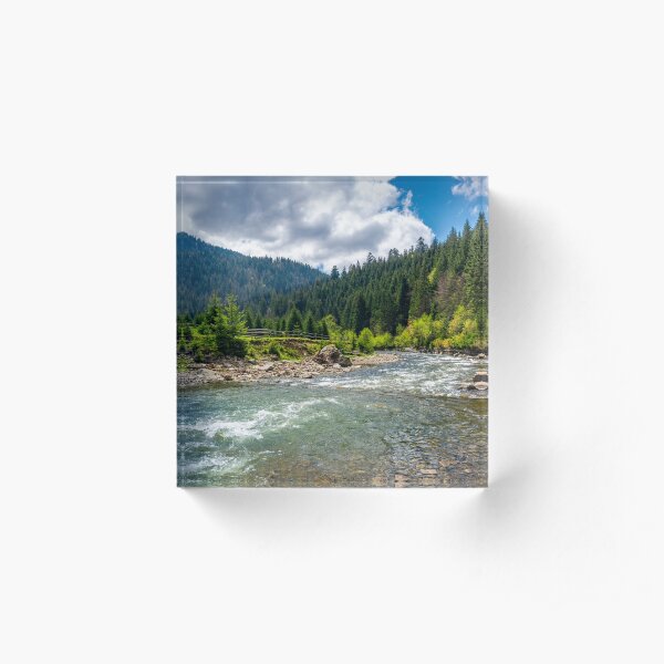Tereblya river of Carpathan mountains Acrylic Block