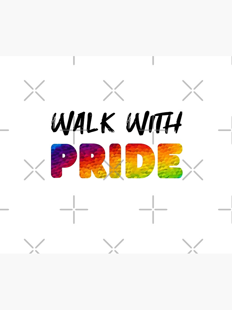 Disover I Walk with Pride | Rainbow Gradient LGBTQ+ Pride Month Shower Curtain