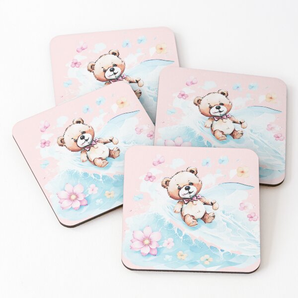 Item preview, Browny Bear Playing Wave of Flowers designed and sold by ShopULove.