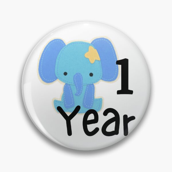 Item preview, 1 Year Baby Milestones Boy Elephant Blue  designed and sold by Sunshine-Dreams.