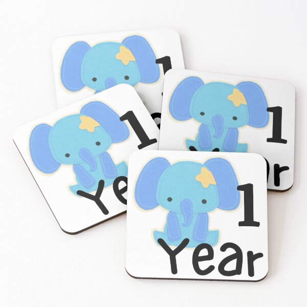 Item preview, 1 Year Baby Milestones Boy Elephant Blue  designed and sold by Sunshine-Dreams.