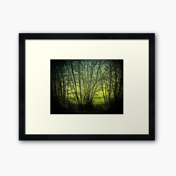 green Framed Art Print