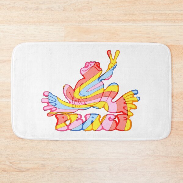 Item preview, Light Pink Yellow Blue Swirl Peace Frog  designed and sold by natnat7w.