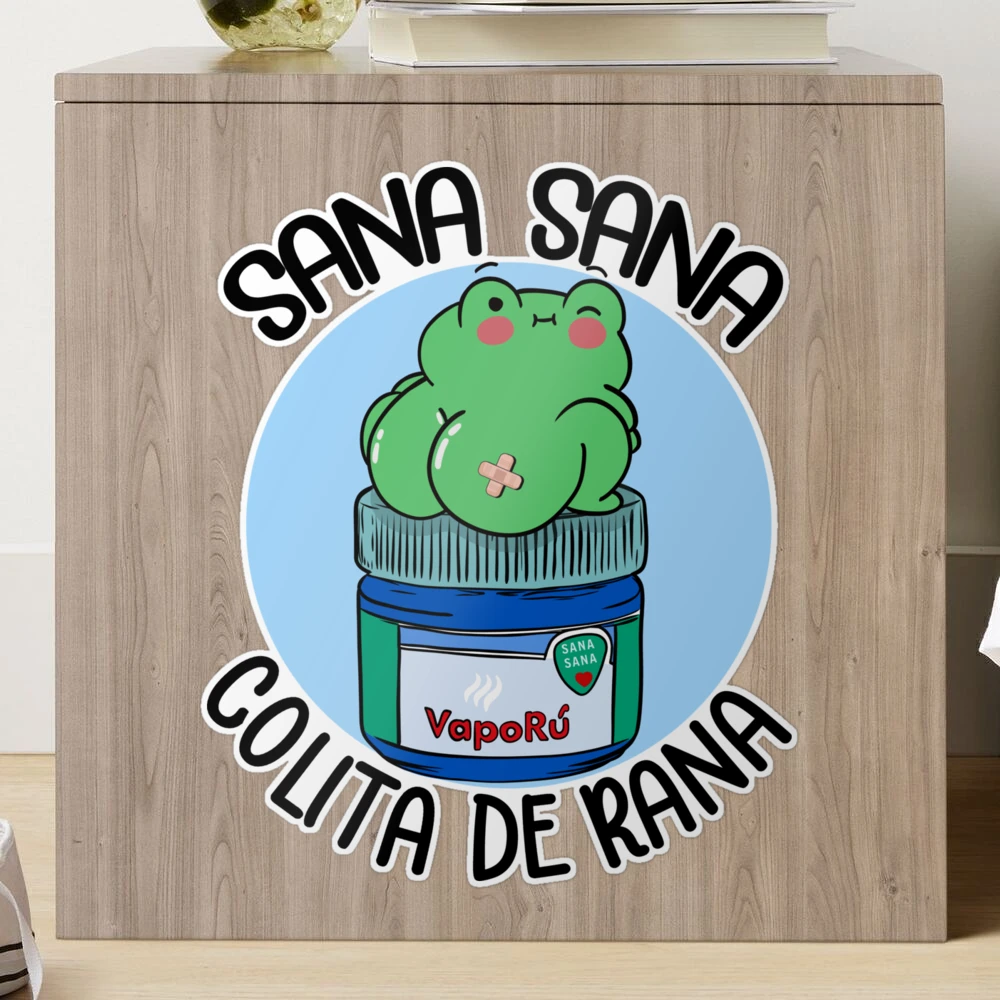 Pegatina for Sale con la obra «Sana sana colita de rana Divertido español  Vaporub» de Socami | Redbubble