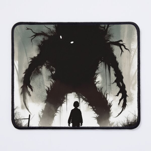 Item preview, Enigmatic Woodland Scene with Boy and Monster - Artwork in the Style of Marko Manev and Jeff Soto designed and sold by CosmicScare10.