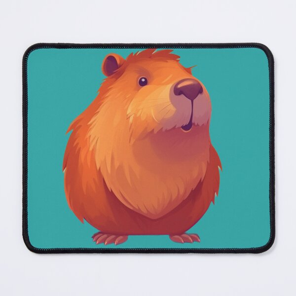 Item preview, Cute Cartoon Capybara Illustration with friendly smiling face designed and sold by EpicFoxArt.