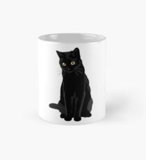 Schwarze Katze Tasse