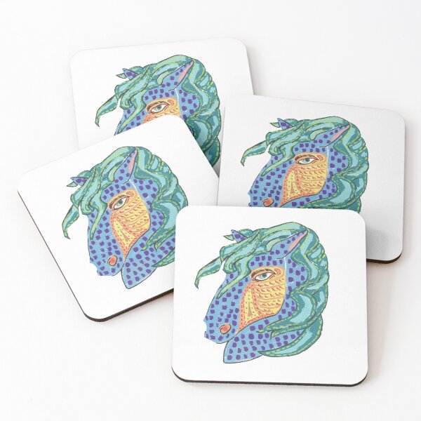 Item preview, colorful decorated horse painting designed and sold by CrittersByLola.