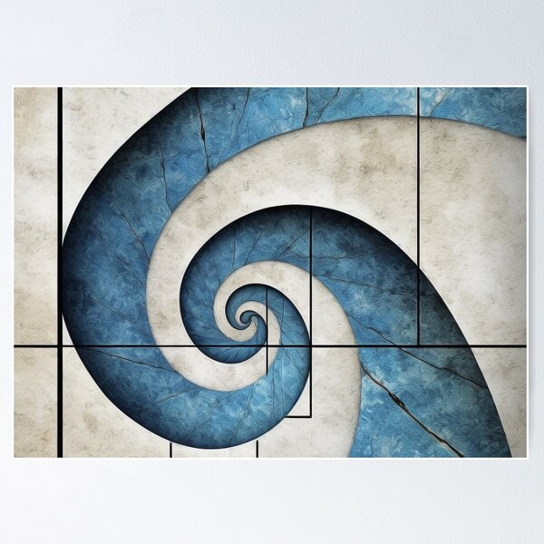 Fibonacci Spiral Posters for Sale