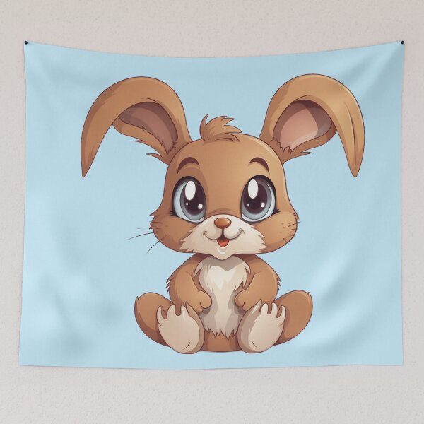 Item preview, Cute Cartoon Brown Baby Bunny Rabbit Illustration designed and sold by EpicFoxArt.