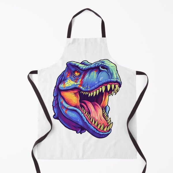 Item preview, Angry colorful blue T-rex head designed and sold by Clearmind-Arts.