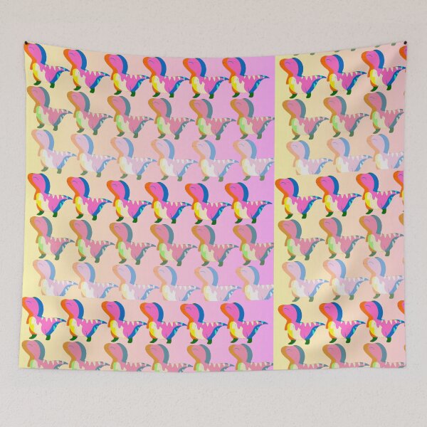 Item preview, ancient dinosaur in retro pink  designed and sold by Marysophie2016.
