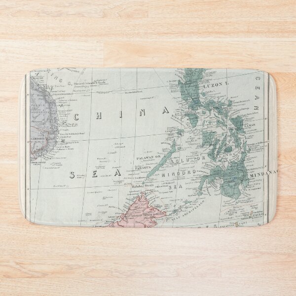 Item preview, Vintage Philippines and Borneo Island Map (1904) designed and sold by BravuraMedia.