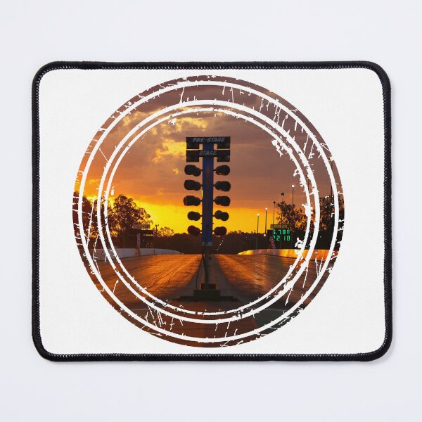 Item preview, Sunset Drag Track Drag Strip Christmas Tree Sun on Golden Hour designed and sold by dragphotos.