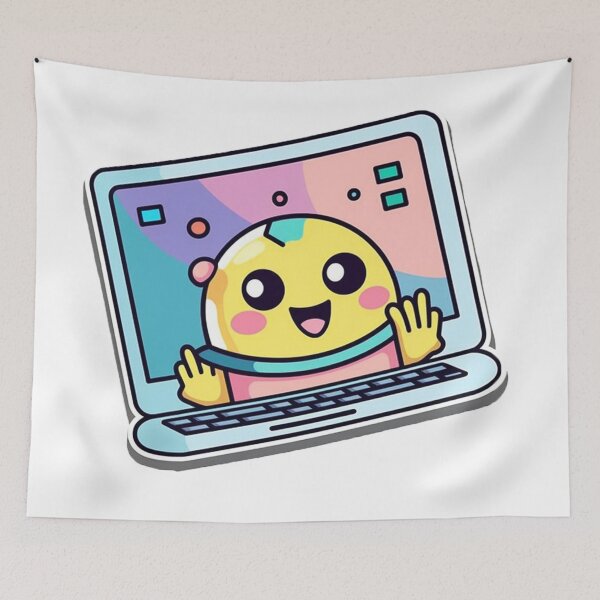 Item preview, Cartoon computer designed and sold by Stickermagician.