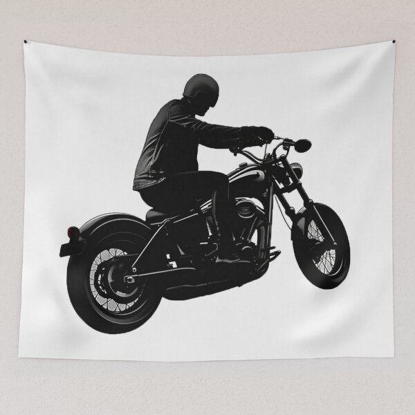 Item preview, Motorcycle rider silhouette designed and sold by Stickermagician.