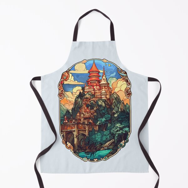 Item preview, Fantasy Art Nouveau Castle designed and sold by entwithanaxe.