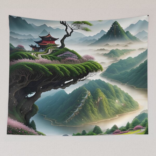 Item preview, Chino Penglai Wonderland 6 - Pintura china designed and sold by joejiing.