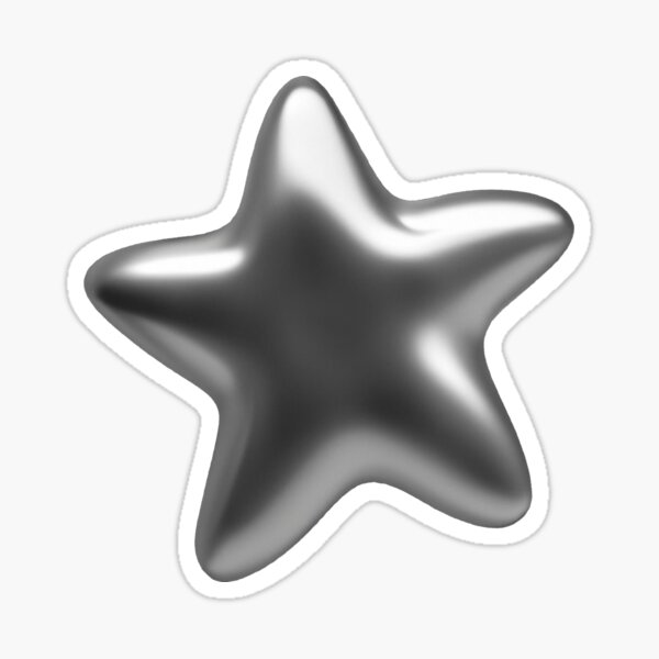 Symbol Star Letter X Shapes Silver Wish' Sticker