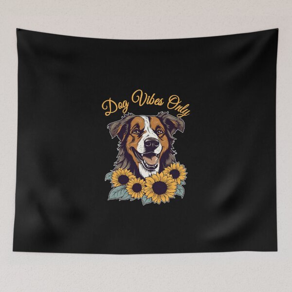Item preview, Cute Australian Shepherd Sunflower Blossom Flower Design Floral Art Pet Dog designed and sold by MysteriousJ.