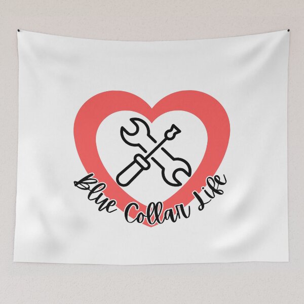 Item preview, Blue Collar Life l Red Heart designed and sold by GabbyC03.