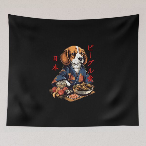 Item preview, Cute Beagle Kimono Japanese Theme Design Art Pet Dog designed and sold by MysteriousJ.