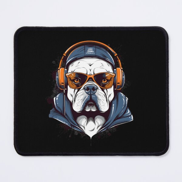 Item preview, Cool Bulldog DJ Badass Design, Awesome Art Pet Dog designed and sold by MysteriousJ.