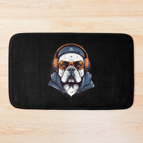 Item preview, Cool Bulldog DJ Badass Design, Awesome Art Pet Dog designed and sold by MysteriousJ.