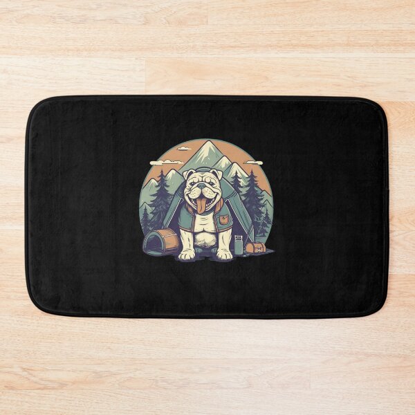 Item preview, Cute Bulldog Camping Lover Theme Design, Bulldog Camper Art Pet Dog designed and sold by MysteriousJ.
