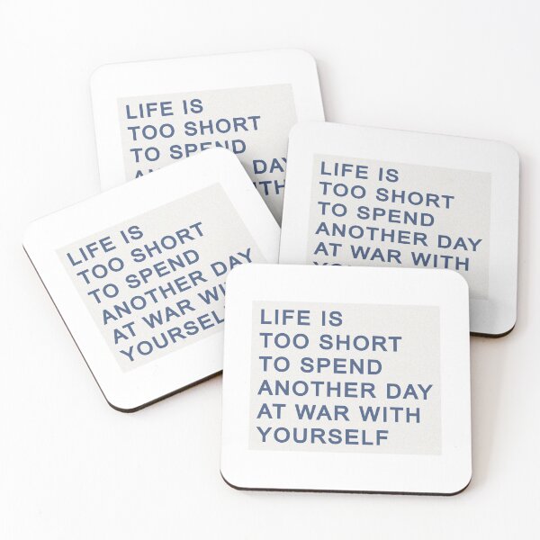 Item preview, Life is too short to spend another day at war with yourself - Navy Blue designed and sold by danielalorenzo.