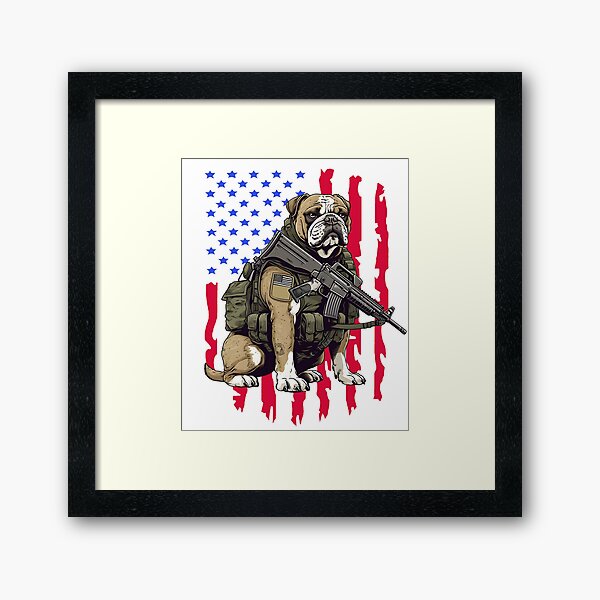 Item preview, Cool Bulldog Military Design, Soldier Bulldog Art, Bulldog Army Pet Dog designed and sold by MysteriousJ.