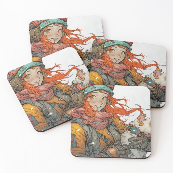 Item preview, Winter Wanderers - Girl and Dog Digital Art in the Snow designed and sold by AdventureCanvas.