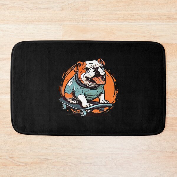 Item preview, Cute Bulldog Skating Lover Theme Design, Bulldog Skater Art Pet Dog designed and sold by MysteriousJ.